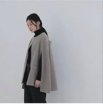 evam eva 프레스 울 판초 E233K096