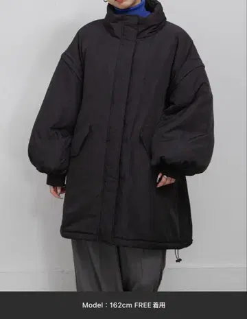 소매 탈부착 스탠드 칼라 몬스터 코트