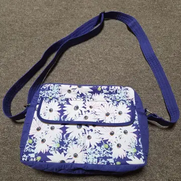 꽃무늬 숄더백 퍼플