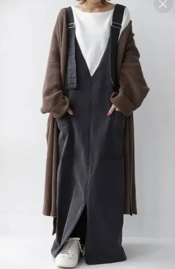 antiqua 데님 살로펫 오버롤 스커트 올인원 그레이