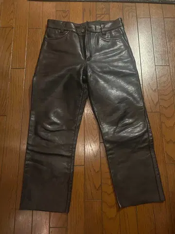 VANSON 가죽 팬츠 블랙 W33