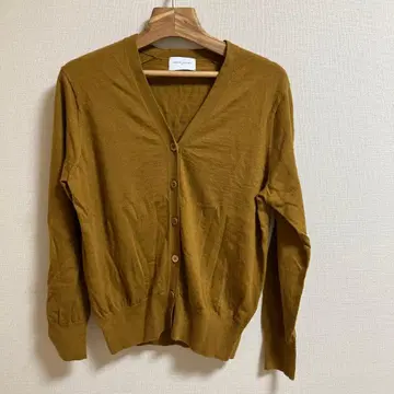 UNITED ARROWS 머스타드 V넥 가디건