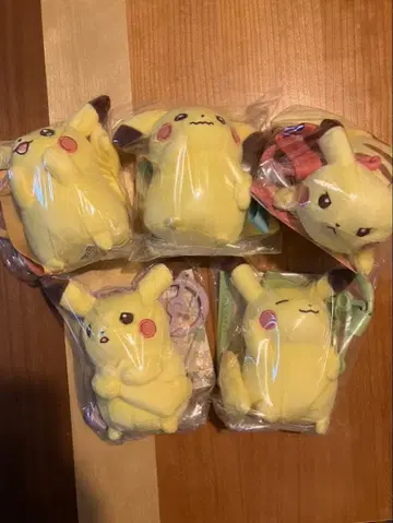 포켓몬 카라비너 포함 마스코트 5점 십포켓십색 피카츄 전종 세트