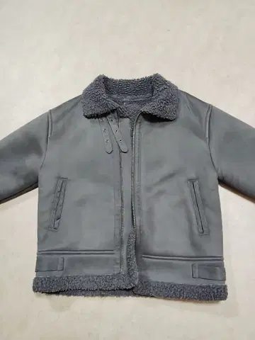 그레이 무스탕 코트 S 사이즈