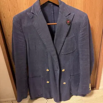 LARDINI 네이비 더블 브레스트 자켓