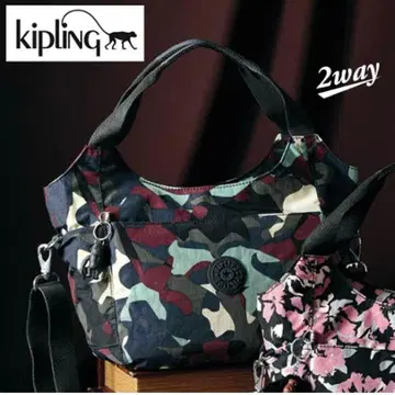 컨디션 최상 키플링 kipling 카모 패턴 2way 숄더백