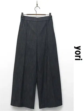 C512보다 마린 데님풍 와이드 팬츠 이지 팬츠 스트레치 38