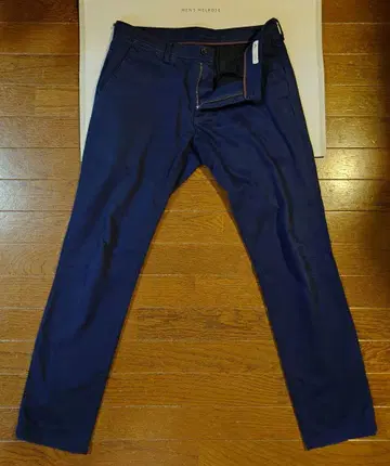 MEN'S MELROSE 네이비 속기모 스트레치 치노 팬츠