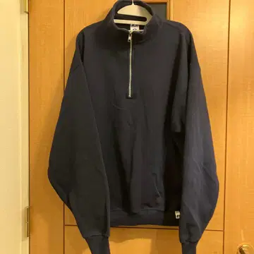 러셀 애슬레틱 네이비 하프 지퍼 맨투맨