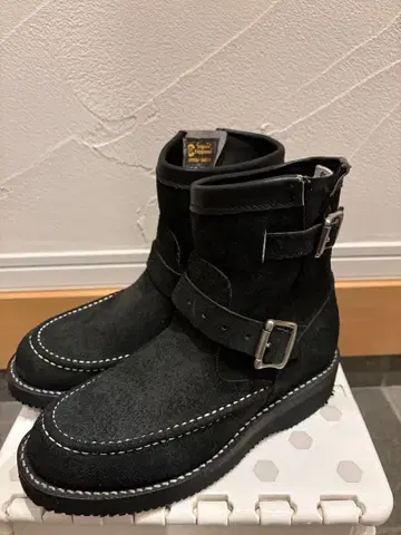 Chippewa 블랙 스웨이드 모크 엔지니어 부츠 22.5cm 6B