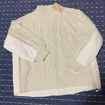 새상품 niko and - 퀼트 도킹 니트 풀오버