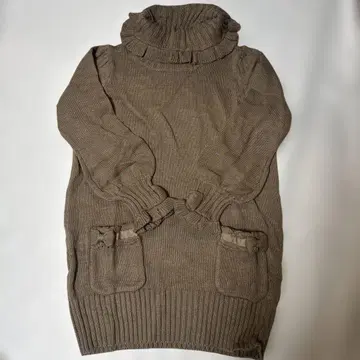 미사용 앤드러브 스위트 코쿤 실루엣 오프롤 니트 튜닉