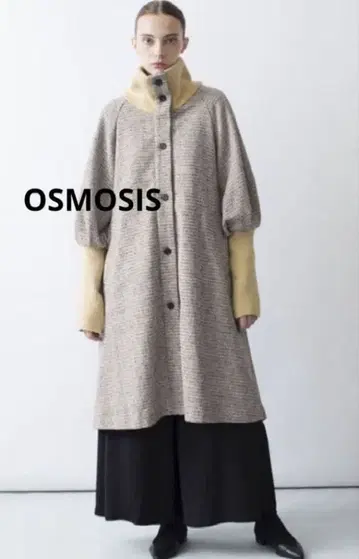 OSMOSIS 플레어 래글런 코트 롱 코트