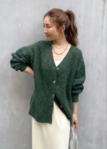 Ungrid 언그리드 컬러 루즈 니트 가디건