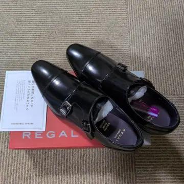 REGAL 블랙 더블 몽크 스트랩 신발