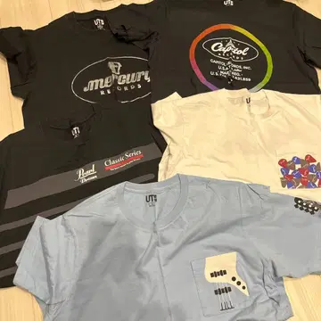 UNIQLO 콜라보 T셔츠 5장 set (남성용 L 사이즈)