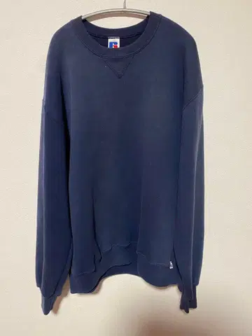 24H 발송 ] 90s 러셀 멕시코제 페이드 네이비 맨투맨 L