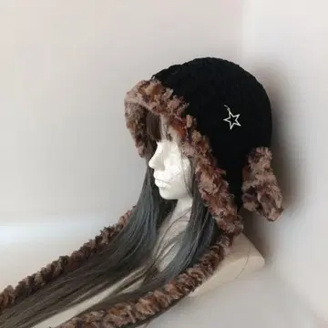양 보닛 핸드메이드 그런지 y2k 손뜨개질 비니 고양이 귀 니트 모자