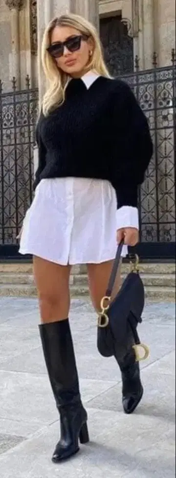 새상품급 ZARA 천연 가죽 롱 부츠 사이즈 37