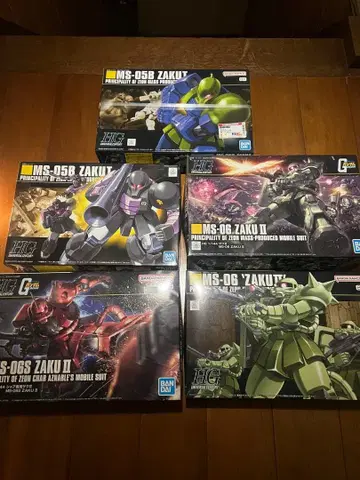 기동전사 건담 HG 1/144 자쿠 세트 지크 지온! 5종 세트