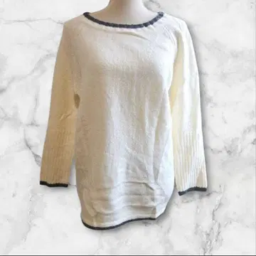 Kawai Okada 카와이 오카다 니트 스웨터 M 크림색 새상품급