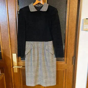 파브리스 J.F. WOOD 긴팔 무릎 기장 하단 원피스 사이즈 9