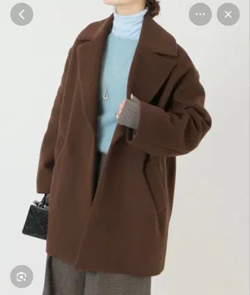 IENA manteco 코쿤 숏코트 브라운