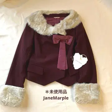 미사용품 JaneMarple 퍼 칼라 숏코트 겸 자켓 + 증정품