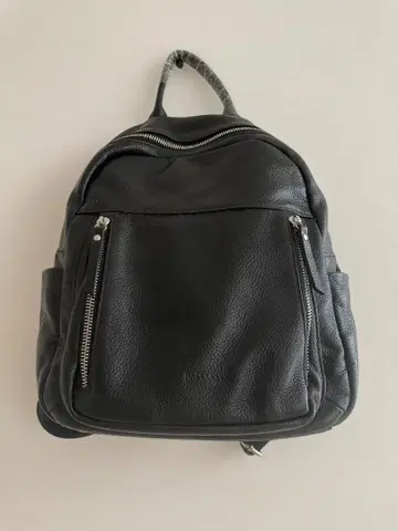 BARCOS 발코스 블랙 가죽 백팩 백팩 천연 가죽 블랙