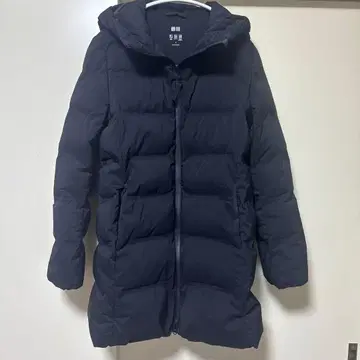 UNIQLO 후드 부착 다운 자켓 S 블랙