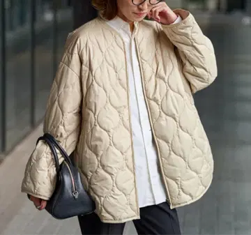 프레임워크 2WAY 퀼팅 블루종 베이지 36