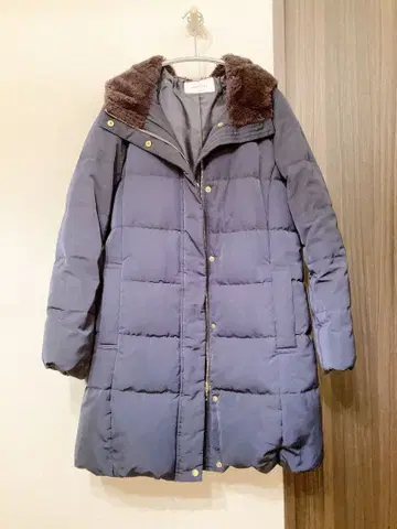 archives 아카이브 퍼 다운 코트 네이비 M