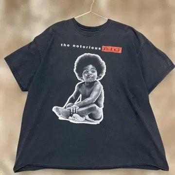 the notorious B.I.G. 블랙 T셔츠