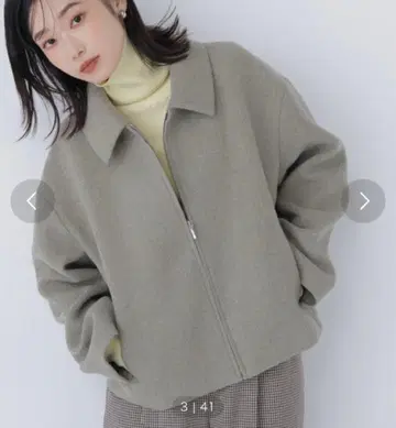 [Oggi 게재] <아사히나 아야 씨 콜라보> 스텐칼라 집업 블루종