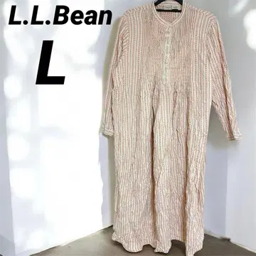 L.L.Bean 스트라이프 패턴 긴팔 셔츠 원피스 [ L ] 티롤 원피스