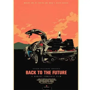 K314A3 백투더퓨처 영화 포스터 서양화 드로리안 A3