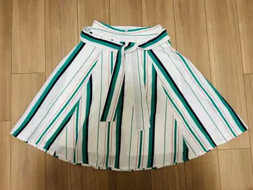 스트라이프 플레어 스커트