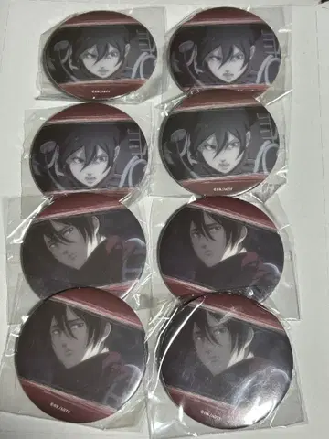 당첨 캔뱃지 미카사 8개 세트