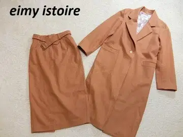 에이미 이스트 월 체스터 코트 스커트 셋업 브라운 베이지