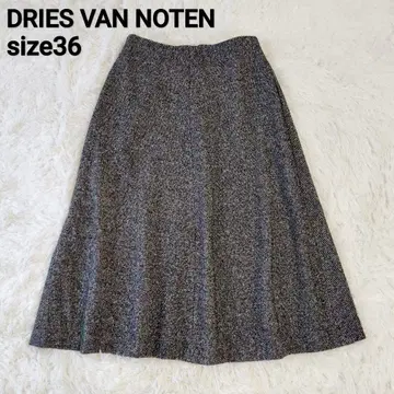 DRIES VAN NOTEN 드리스반노튼 트위드 플레어 스커트