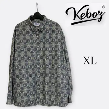 KEBOZ x ELEPHANT BRAND 페이즐리 무늬 긴팔 셔츠 XL