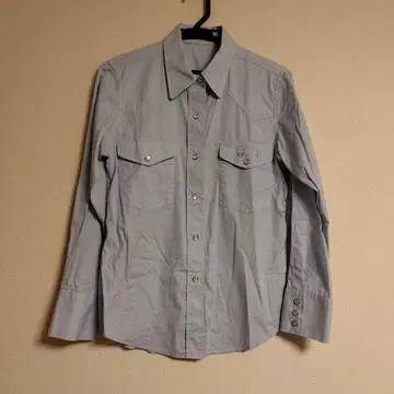 루시앙페라피네 스카이블루 긴팔 웨스턴 셔츠 프론트 포켓 부착