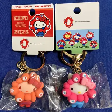 만박 미야쿠미야쿠 변신 헬로키티 파스텔 최애 컬러 키링 2개 세트