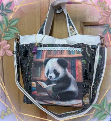 정말 귀여운 팬더백 팬더 토트백 크리스마스 숄더 벨트 포함