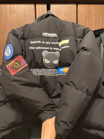 HIPANDA 블랙 다운 자켓 S