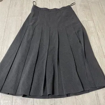 그레이 플리츠 롱 스커트 S 사이즈