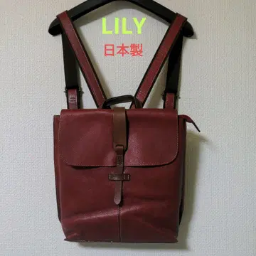 LILY 릴리 가죽 백팩 천연 가죽 레드