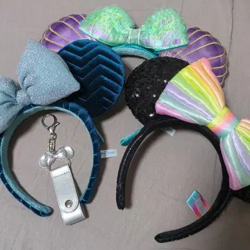 디즈니 머리띠 3개 키링 1개 세트