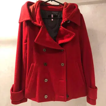 And A 후드 부착 피 코트 레드 클리닝 완료