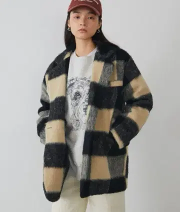 MERLOT 체크 코트